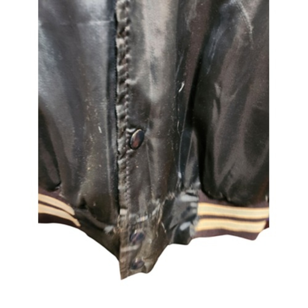 Vintage Rennoc‎ Men's Size Medium Black Nylon Varsity Jacket - Picture 3 of 7